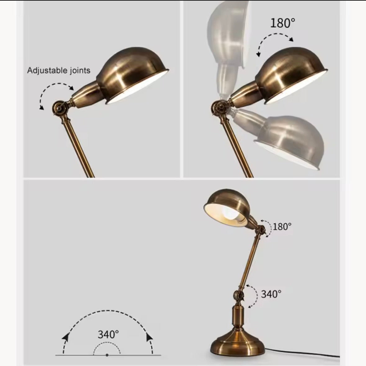 Vintage Industrial Desk Lamp